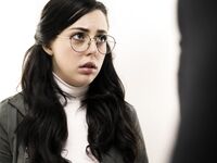 Nerdy Brunette Rewards Tattooed Dude With A Deep BJ And Gets Screwed In The Office photos (Whitney Wright)
