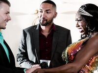 Ebony Mystique Sucks Two Hard Cocks And Gets Properly Fucked photos (Ebony Goddess Mystique)