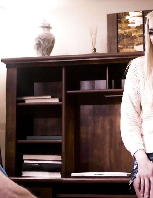 Passionate Blonde Babe Pleases Her Stepdad In Bed photos (Kenna James)